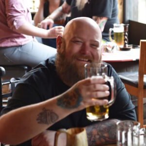 Stockport Beards Meet - May 2019 - Paul raises his glass!